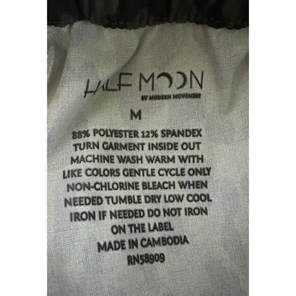 Half Moon Modern Movement Woman's M Joggers Animal Print Green Black Pockets Size M - Image 5