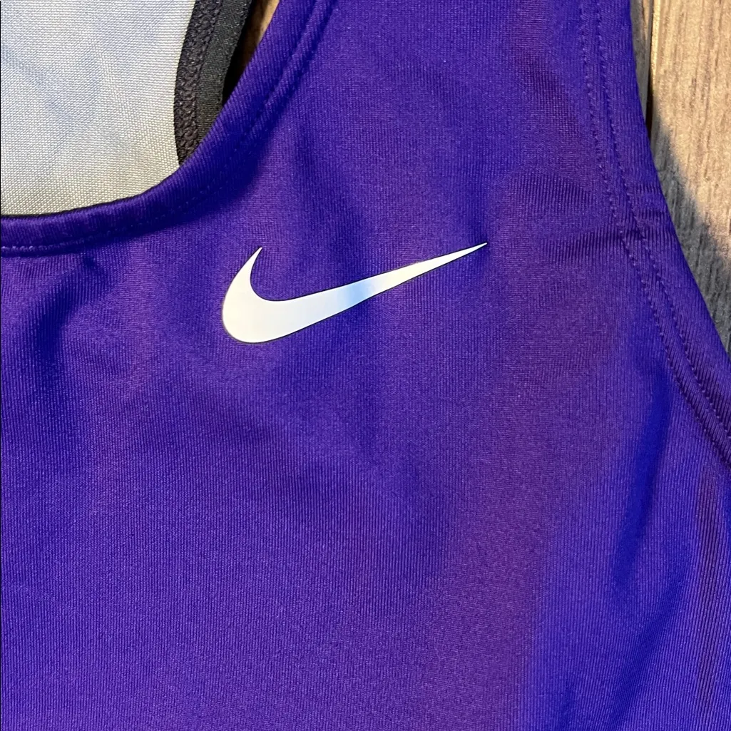 Nike Dri Fit Purple Athletic Tank With Built In Sports Bra Size Small - Image 2