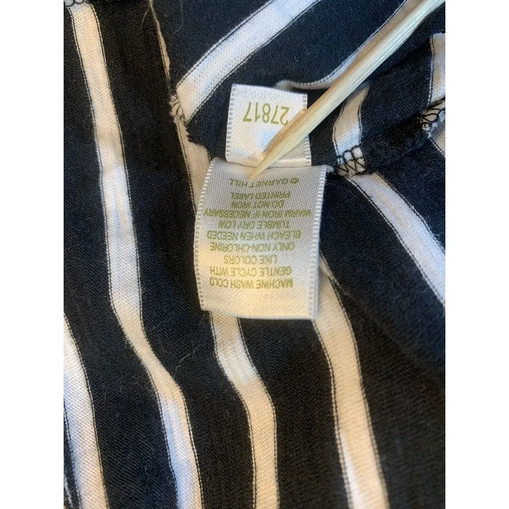 Garnet Hill Striped Casual Dress Size 8 Blue‎ White Boatneck Nautical Preppy - Image 6