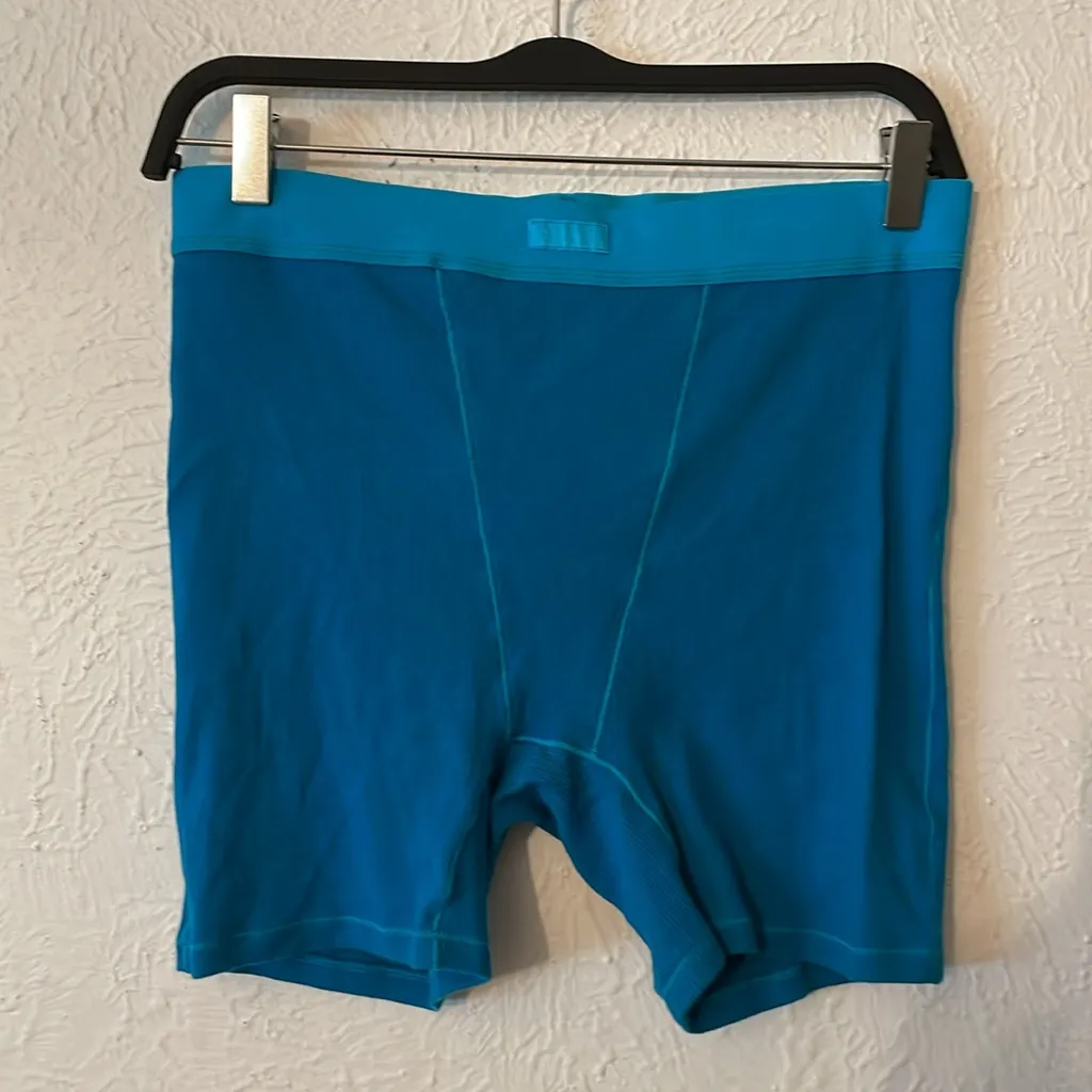 SKIMS Cotton Rib in Mykonos Blue Women's Size Large Top XLarge Bottom - Image 5