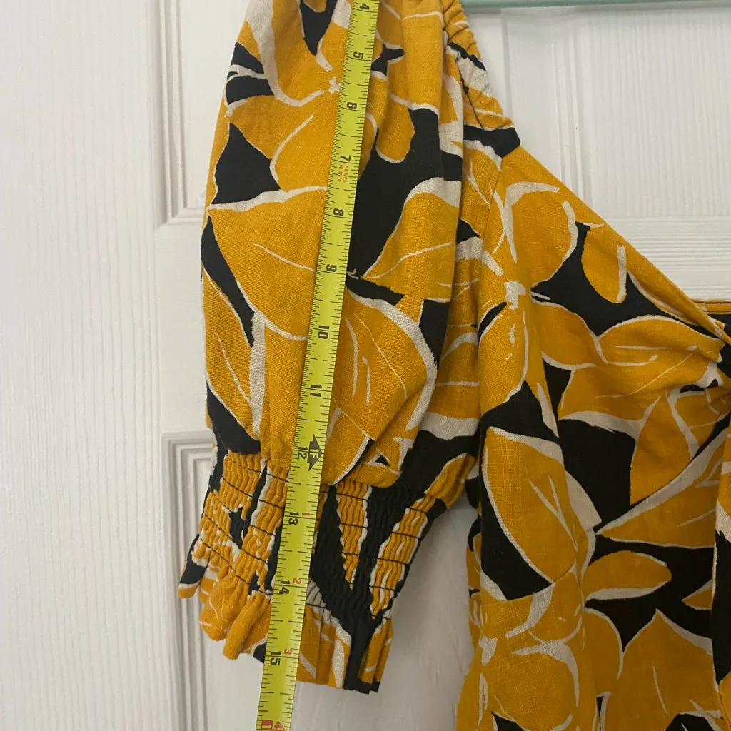 Who What Wear Women Large Floral Puff Mini Dress Romantic Resort - Image 9