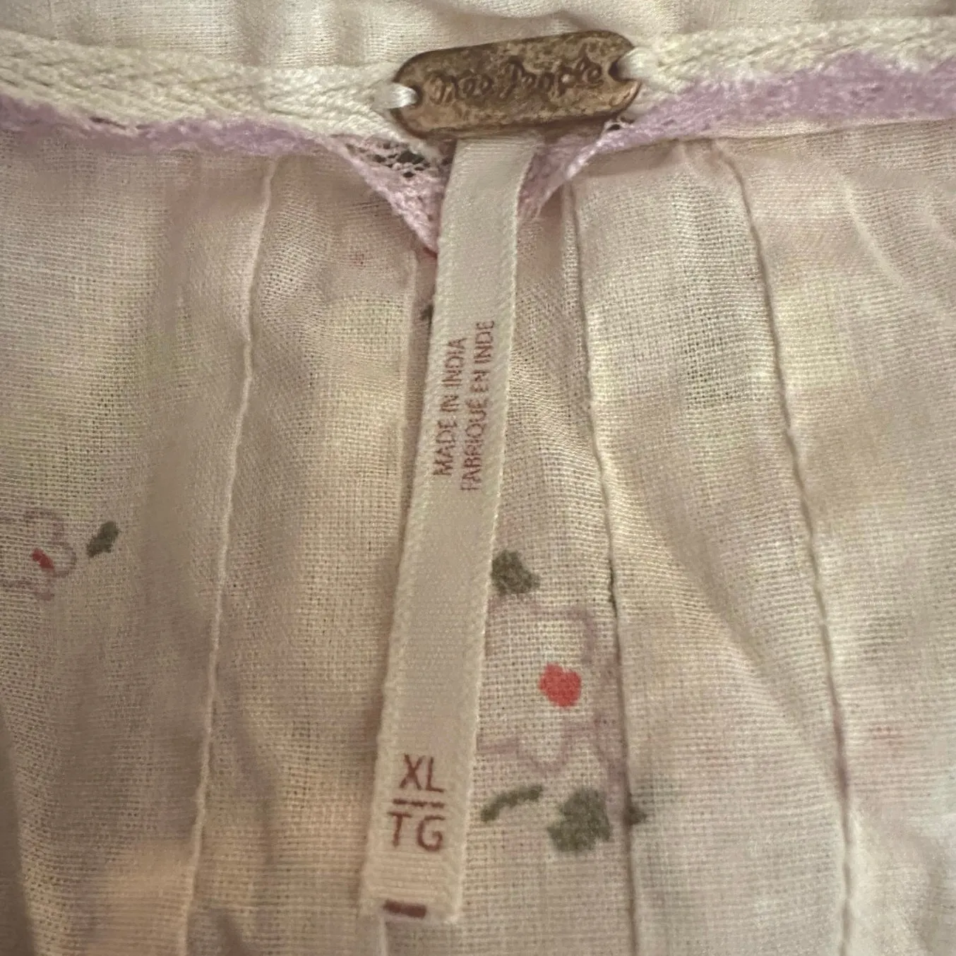 Free People Dainty Ethereal Cottage Bella Mae Midi Dress Vanilla Floral Size XL - Image 15