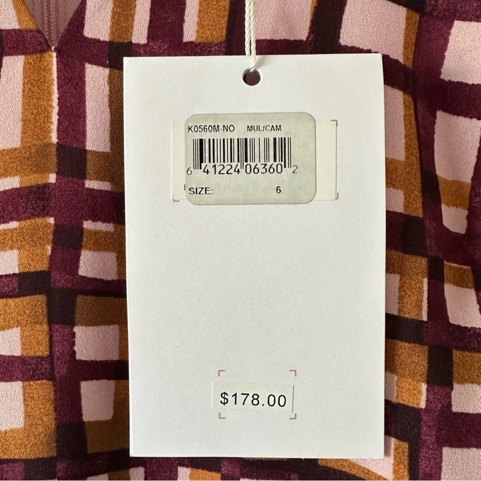 Gal Meets Glam Lindsey Windowpane Plaid Neck Tie Dress NEW - Image 8