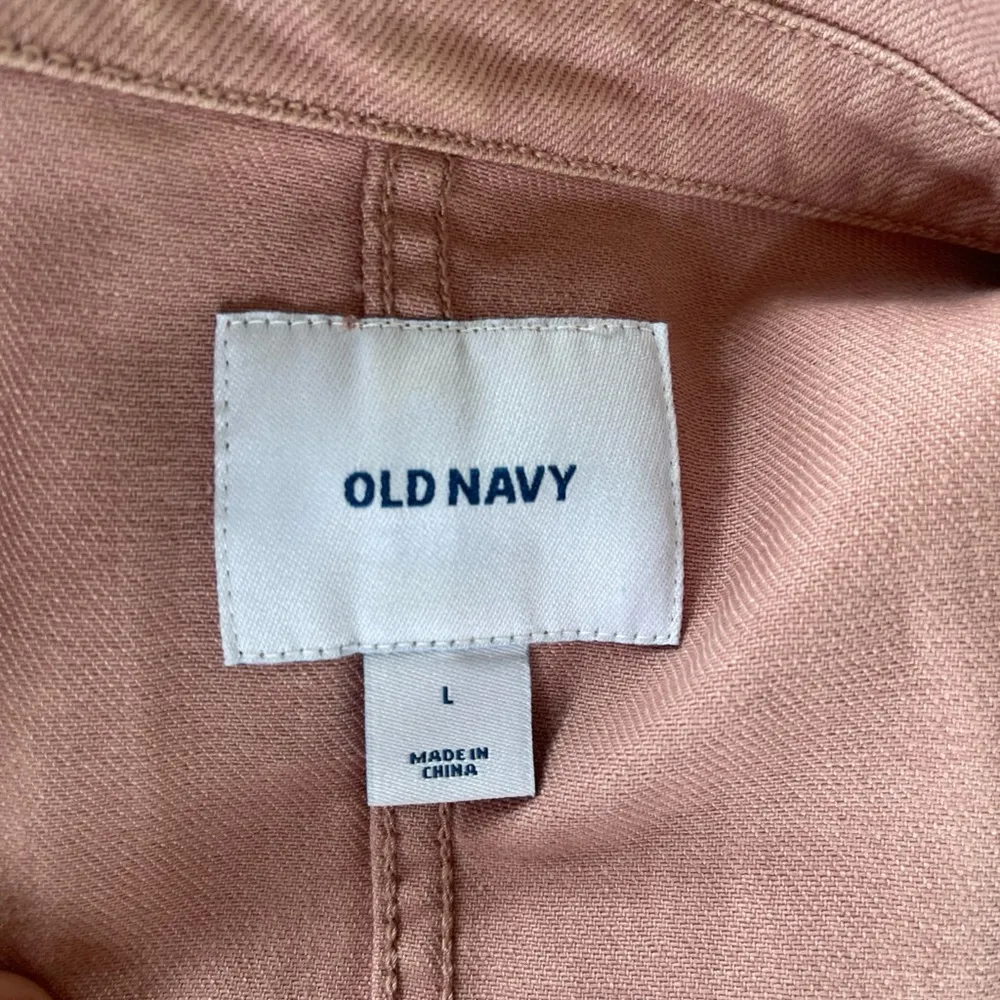 Old Navy Pink Utility Jacket Classic Collar Lightweight - Image 6