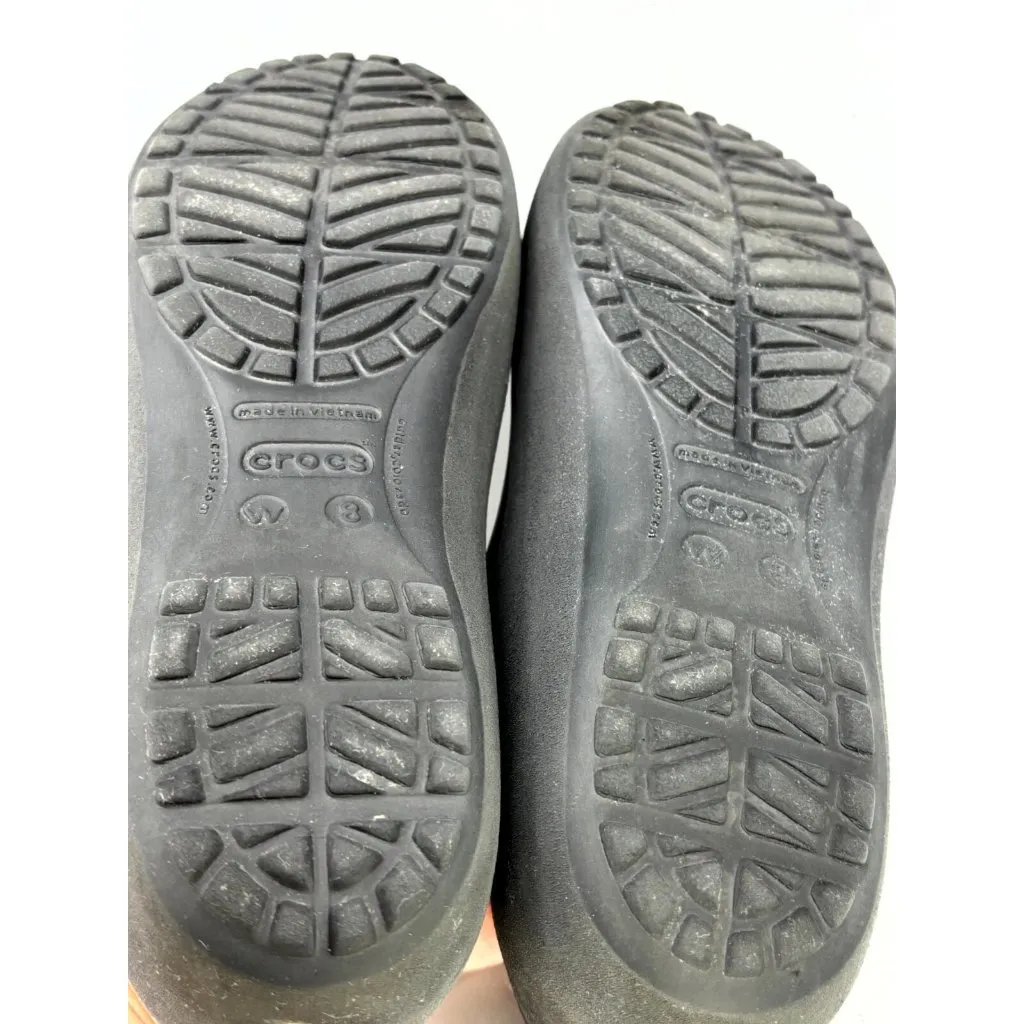 Crocs Mammoth Ballet Flats Womens Size US 8 Black Leopard Lined Slip On Shoes - Image 6