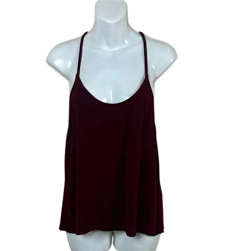 Brandy Melville Burgundy Tank one size - Image 3