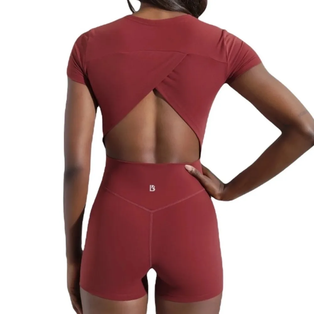 Buff Bunny Geo Cutout Short Sleeve Bodysuit Romper - Image 4