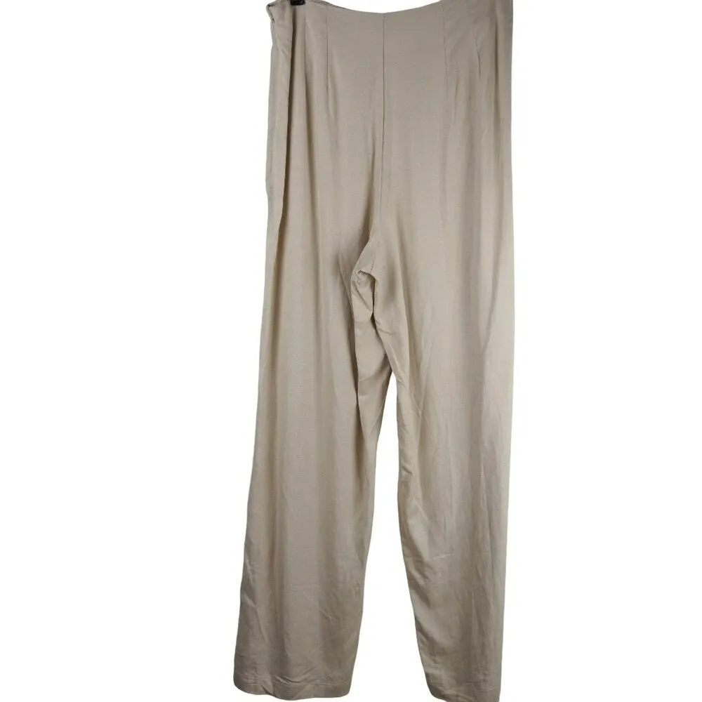 Jason Wu Beige‎ Wide-Leg Pants Size 4 - Image 5