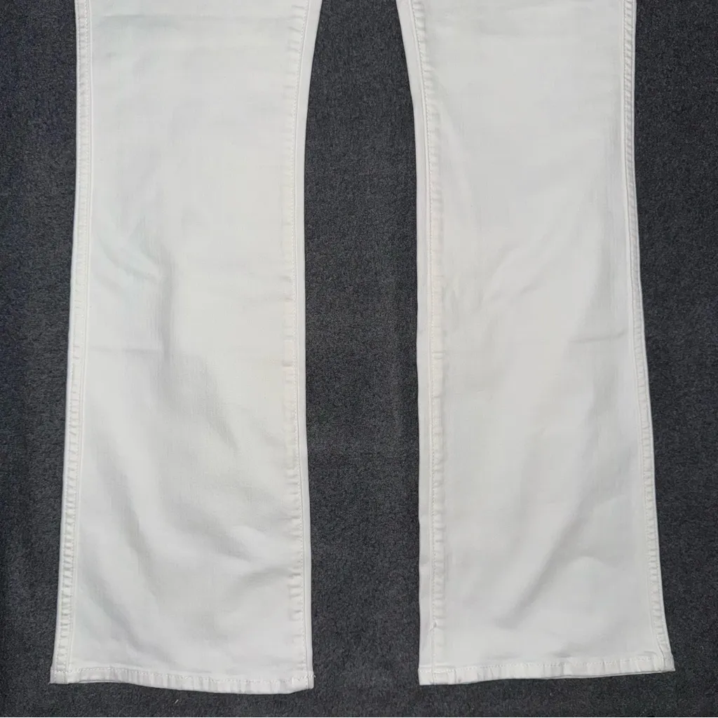 NWT Yummie by Heather Thomson High Rise White Bootcut Jeans 33 x 34 Long Inseam - Image 8