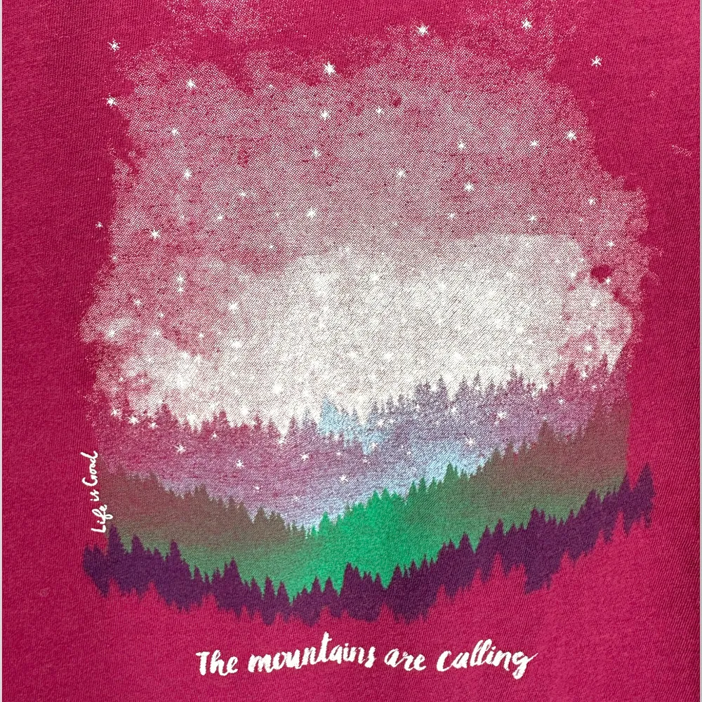 Life is Good | Large | The Mountains are Calling Relaxed Fit Crew Neck Tee - Image 2