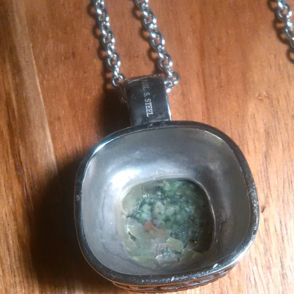 Ruby Zoisite Stainless Steel Pendant Necklace - Image 4