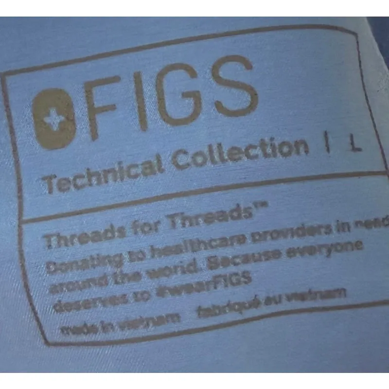 FIGS High Waisted Jogger Scrub Pants in Blue w/Tie Waist Band Women Large - Image 5