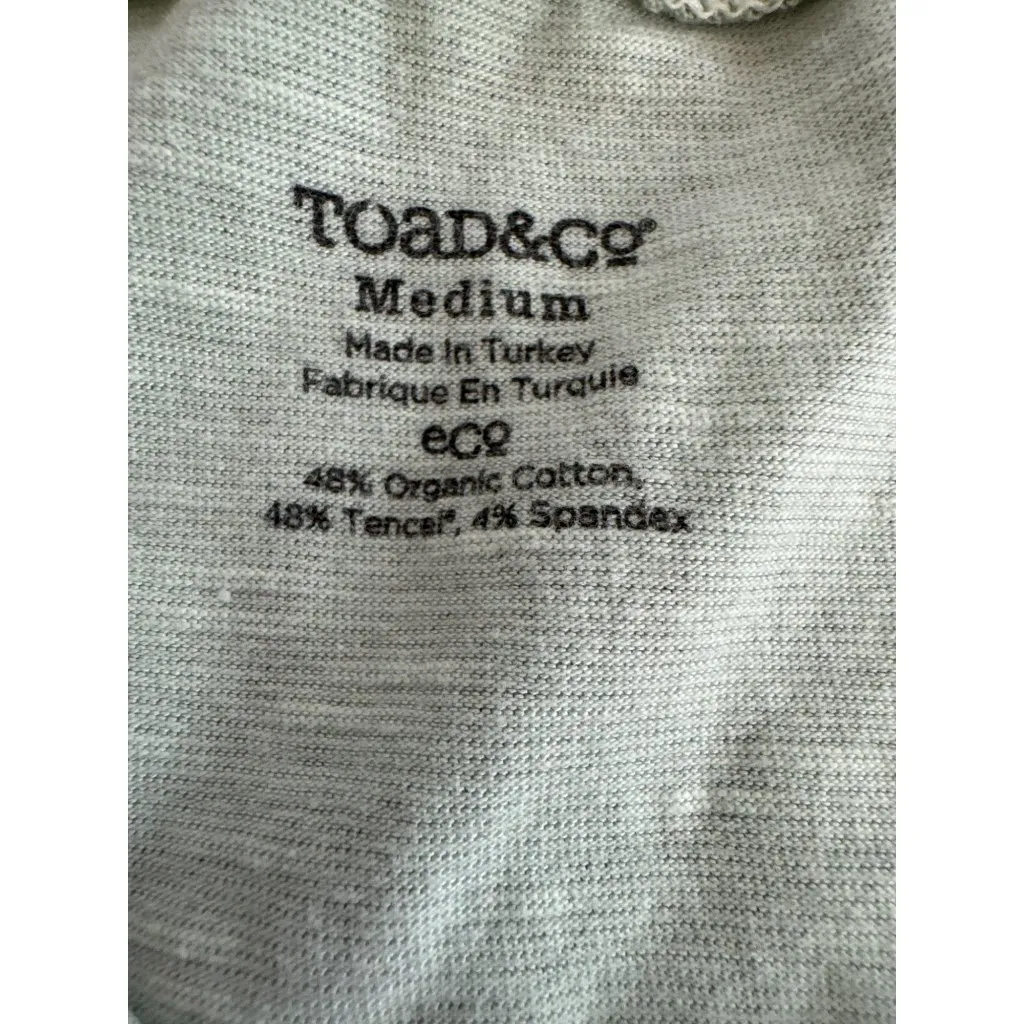 Toad & Co Medium Womens Organic Cotton Tencel Knit Tunic Top Green Ursa - Image 3