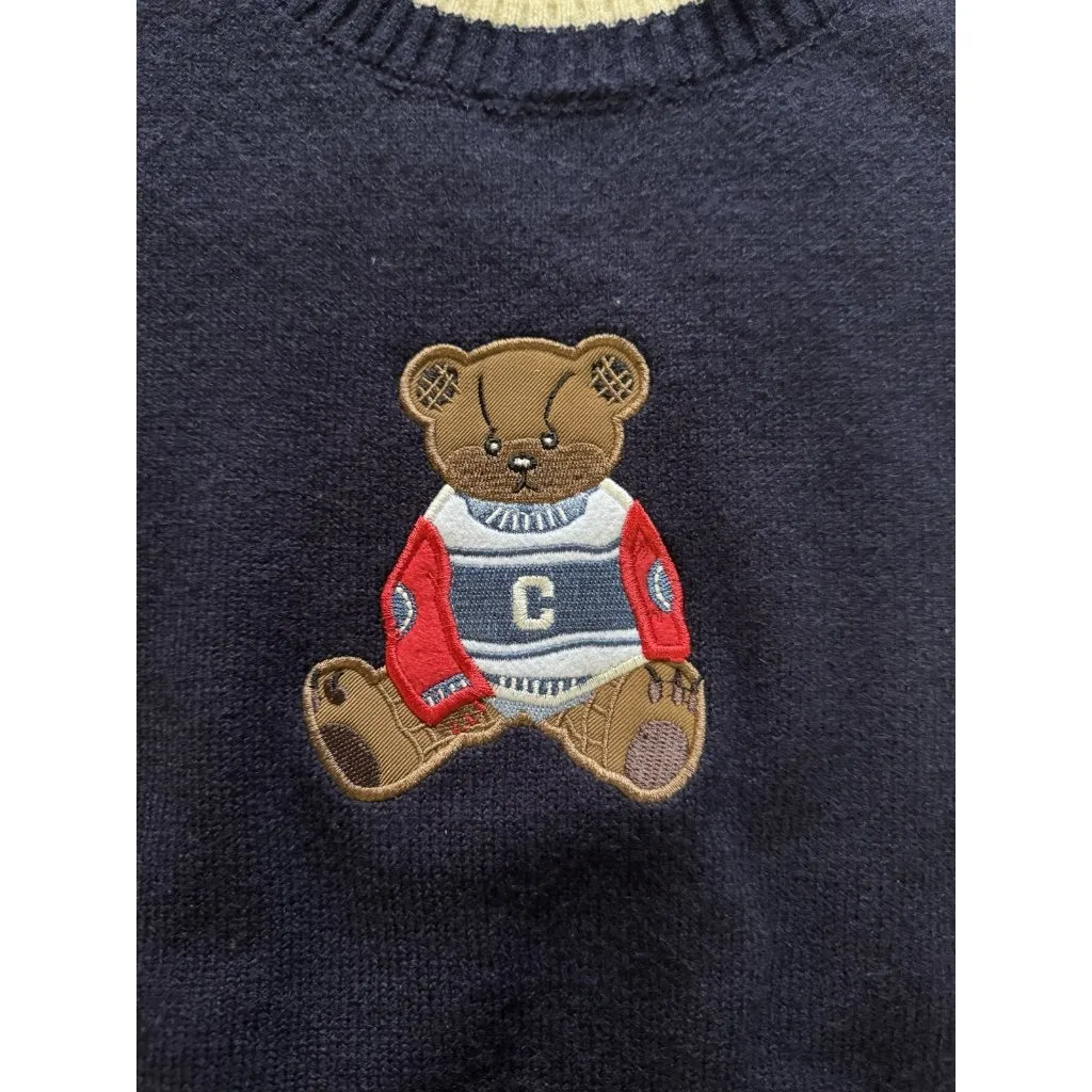 Cider Women Size Medium Embroidered Teddy Bear Sweater Long Sleeve‎ Knit Preppy - Image 6