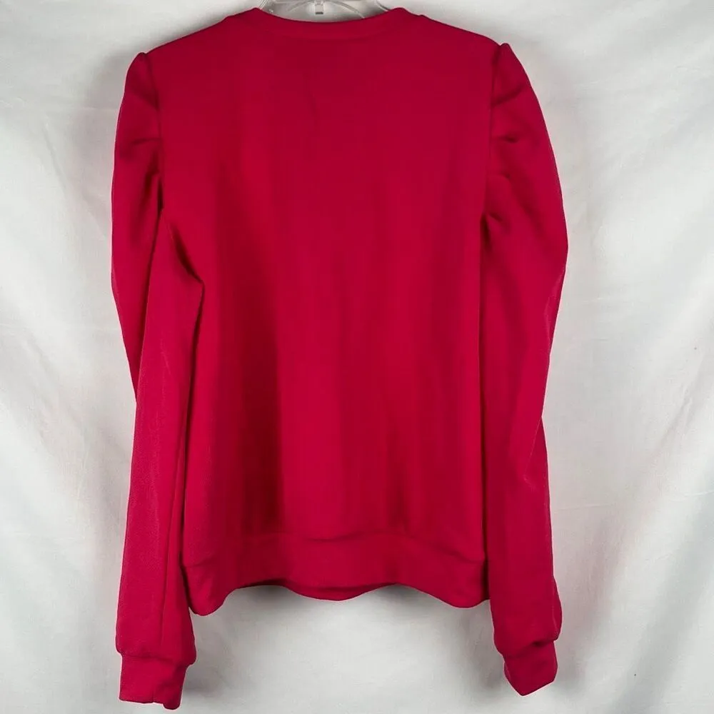 SHEIN Lune Women’s Pink Puff Sleeve Pullover Long Sleeve XL - Image 2