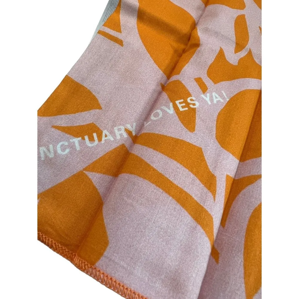 Sanctuary Scarf Orange Light Pink 26" x 23.5"  NEW Summer Hair Scarf - Image 2