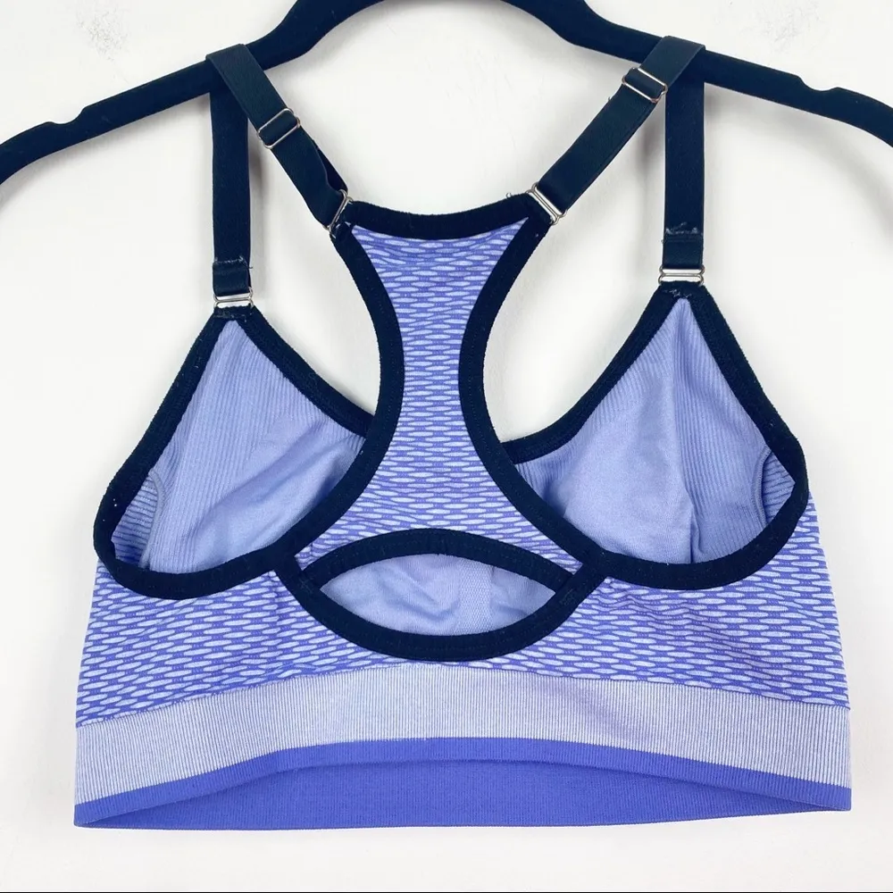 VSX VICTORIA'S SECRET SPORT Purple Ribbed Racerback Sports Bra Medium Support XS - Image 3