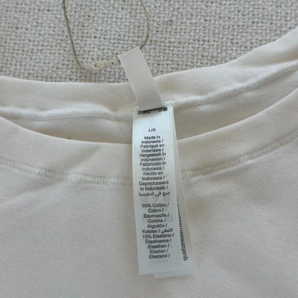 Skims Cotton Jersey T-Shirt in Marble, Size Large - Image 6