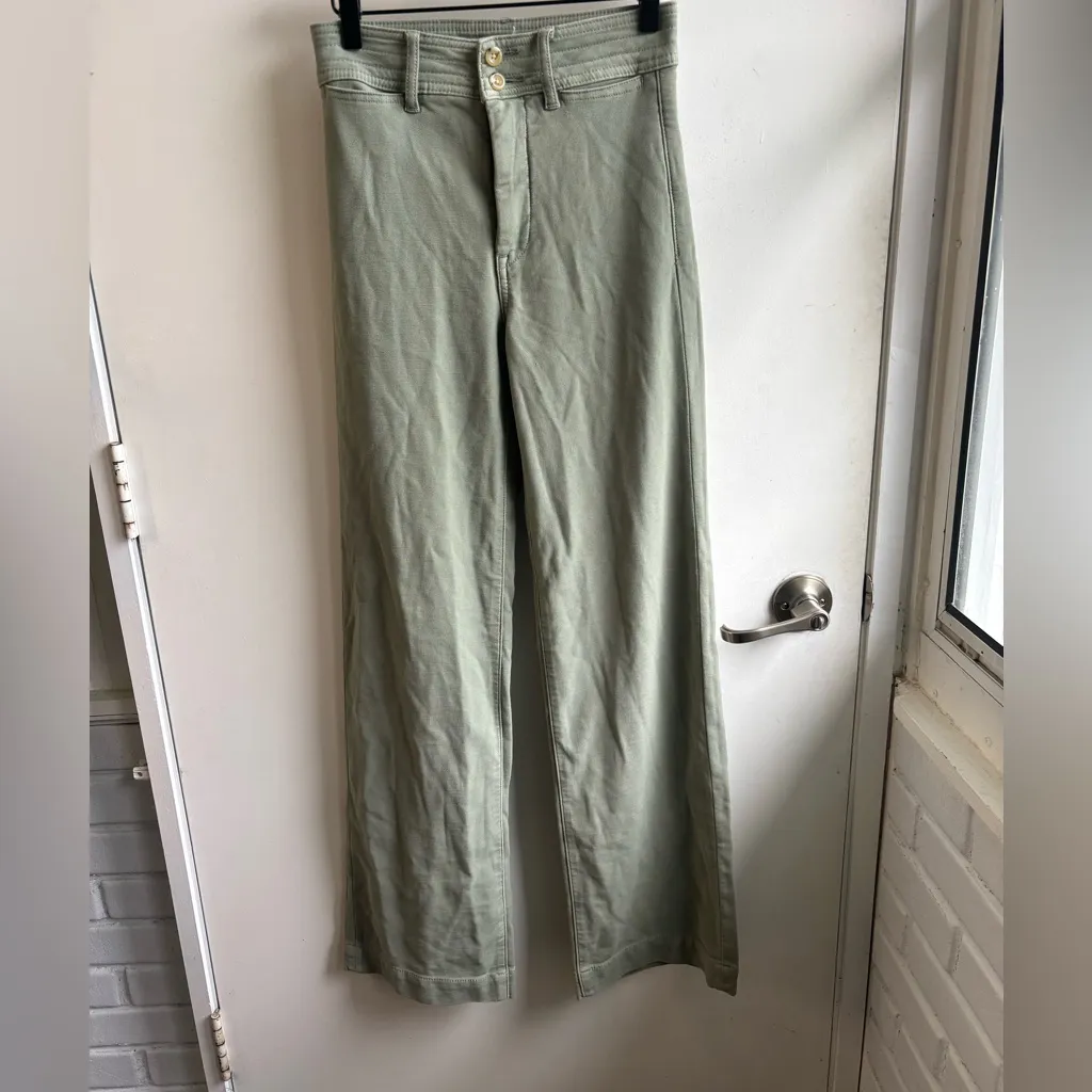 Faherty NEW WITH TAGS Harbor‎ Stretch Lyocel Terry Wide Leg Pants 24 Boho - Image 3