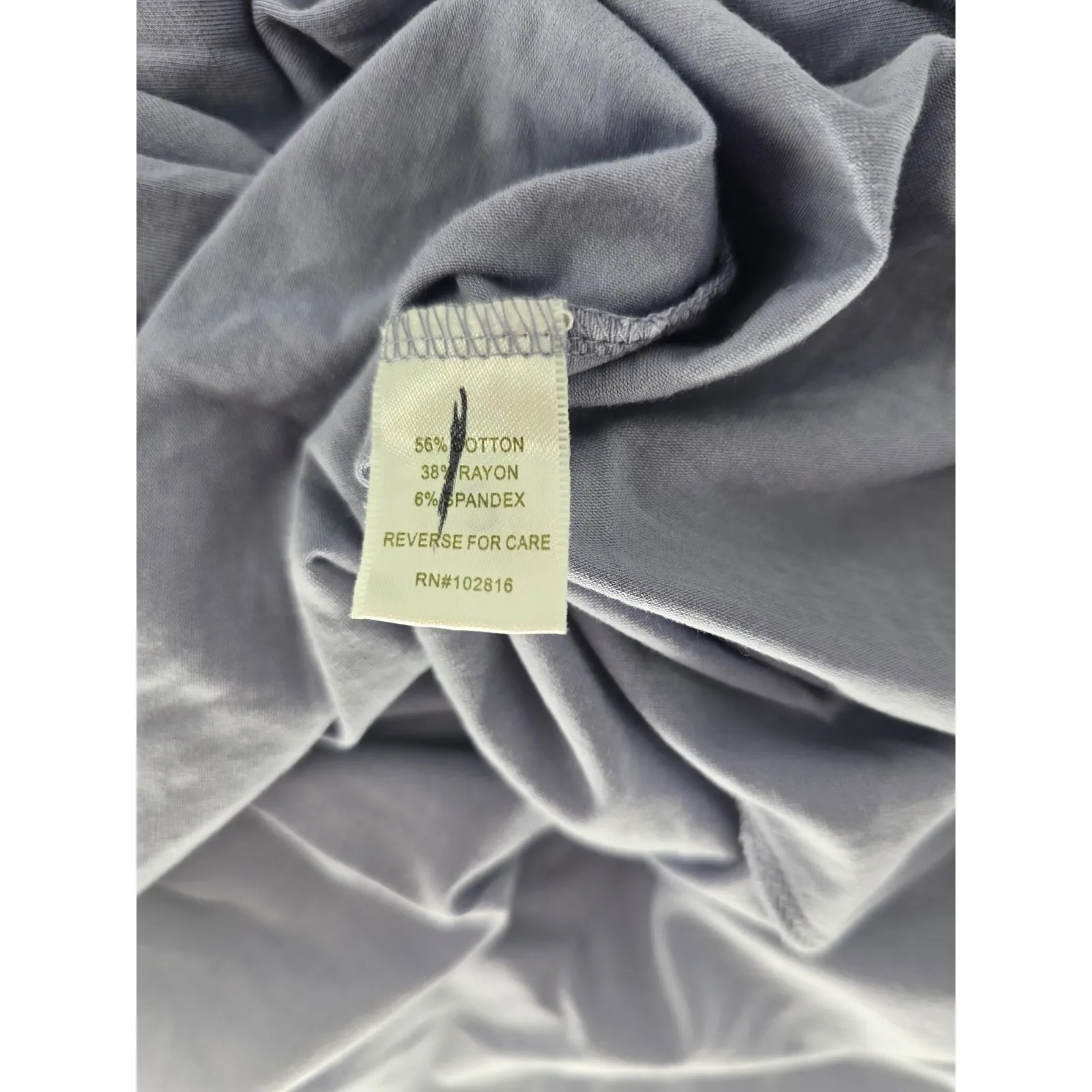 Garnet Hill Faux Wrap‎ Dress Lavender Purple Surplice Top Cotton Stretch Small - Image 4