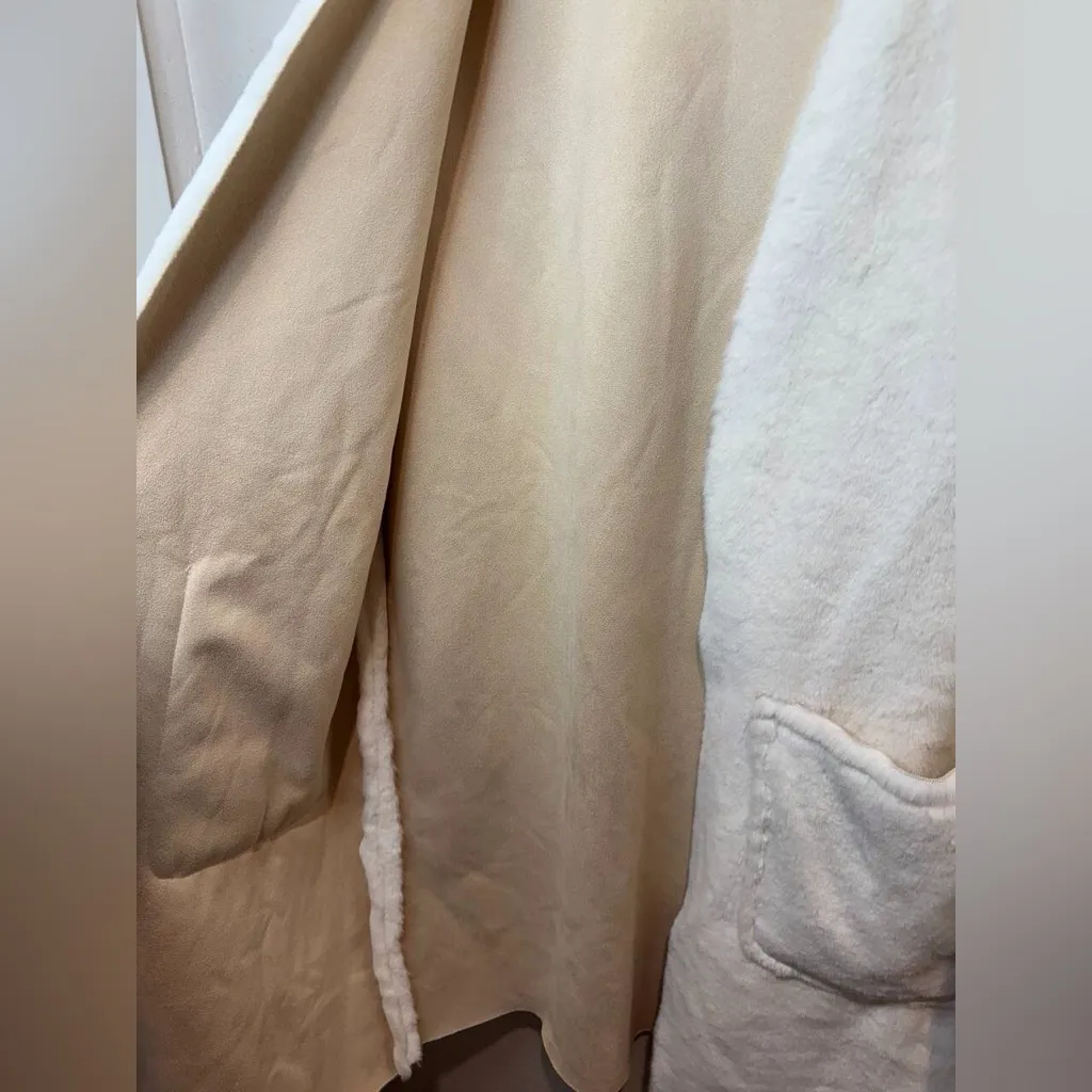 Sadie & Sage Women’s Cozy White Faux Fur Midi Coat‎ Size XS - Image 5