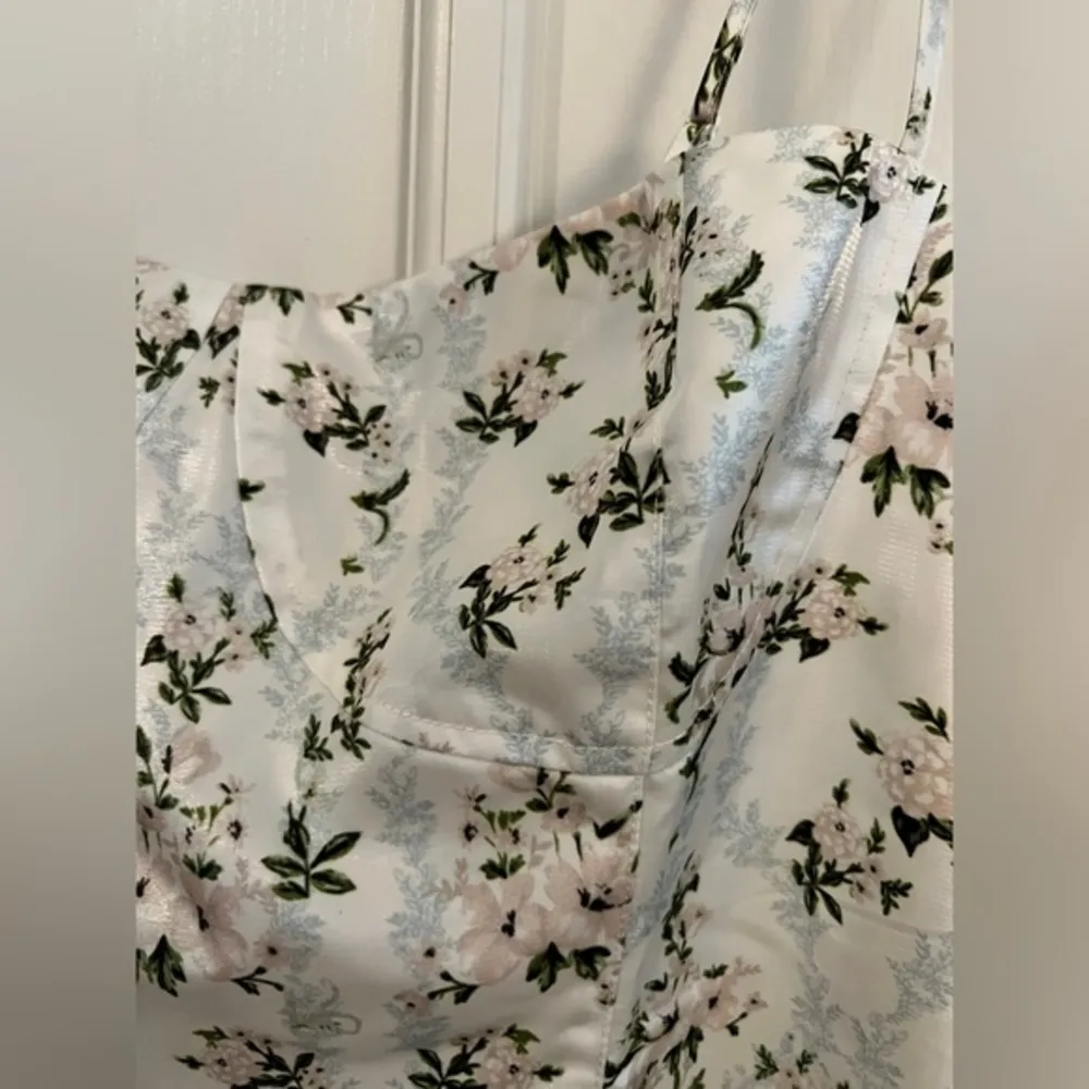 DANIELLE BERNSTEIN 14 White Floral Mini Dress WEWOREWHAT - Image 5