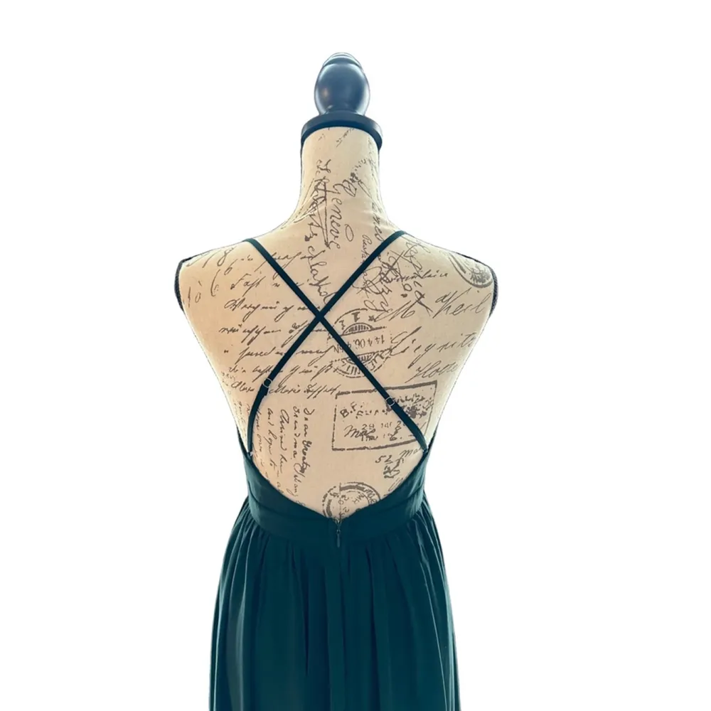 NWT Lulus Small Ballroom Bliss Emerald Green Pleated Maxi Dress - Image 8