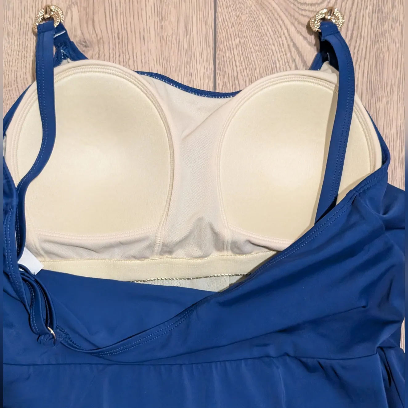 Susan Graver Womens Size 10 M Swimwear Swimdress Swim Suit Blue 1 Piece - Image 5