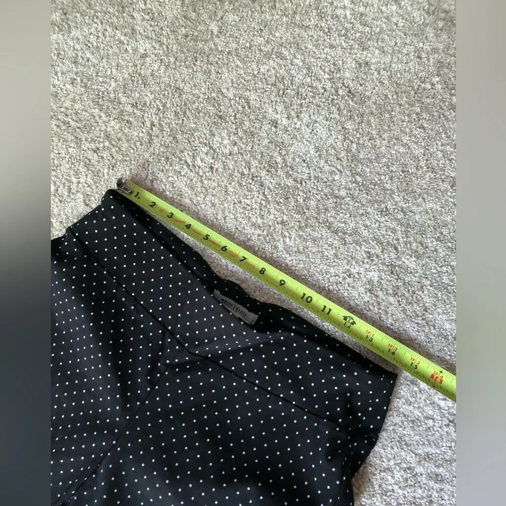 White House Black Market Women sz 10 Polka Dot Slim Ankle Pants cropped pull-up - Image 9