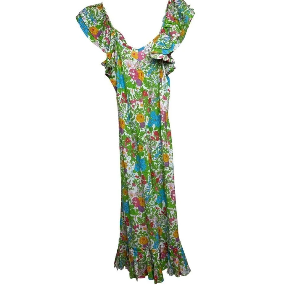 Mille Klara Dress in Summer Garden Sz. L Green Size L - Image 2