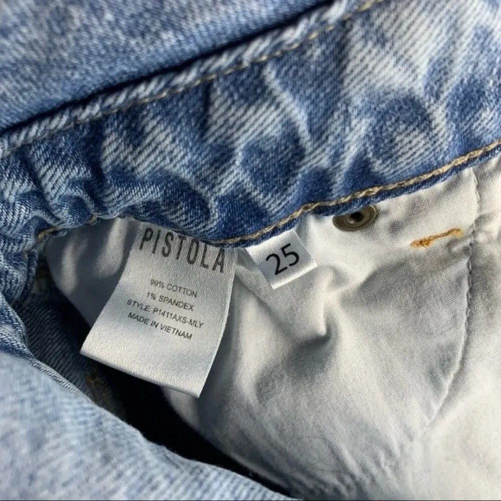 Pistola Revolve Sierra fold over high waist denim mini skirt women’s size 25 - Image 6