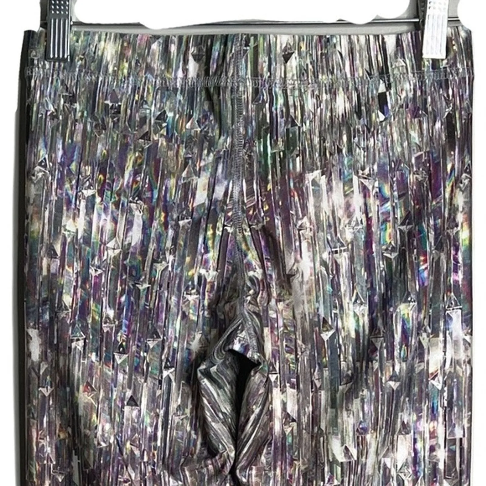 Terez Pants Womens Small Tall Band Leggings Multi Crystalized Broken Glass Print - Image 4