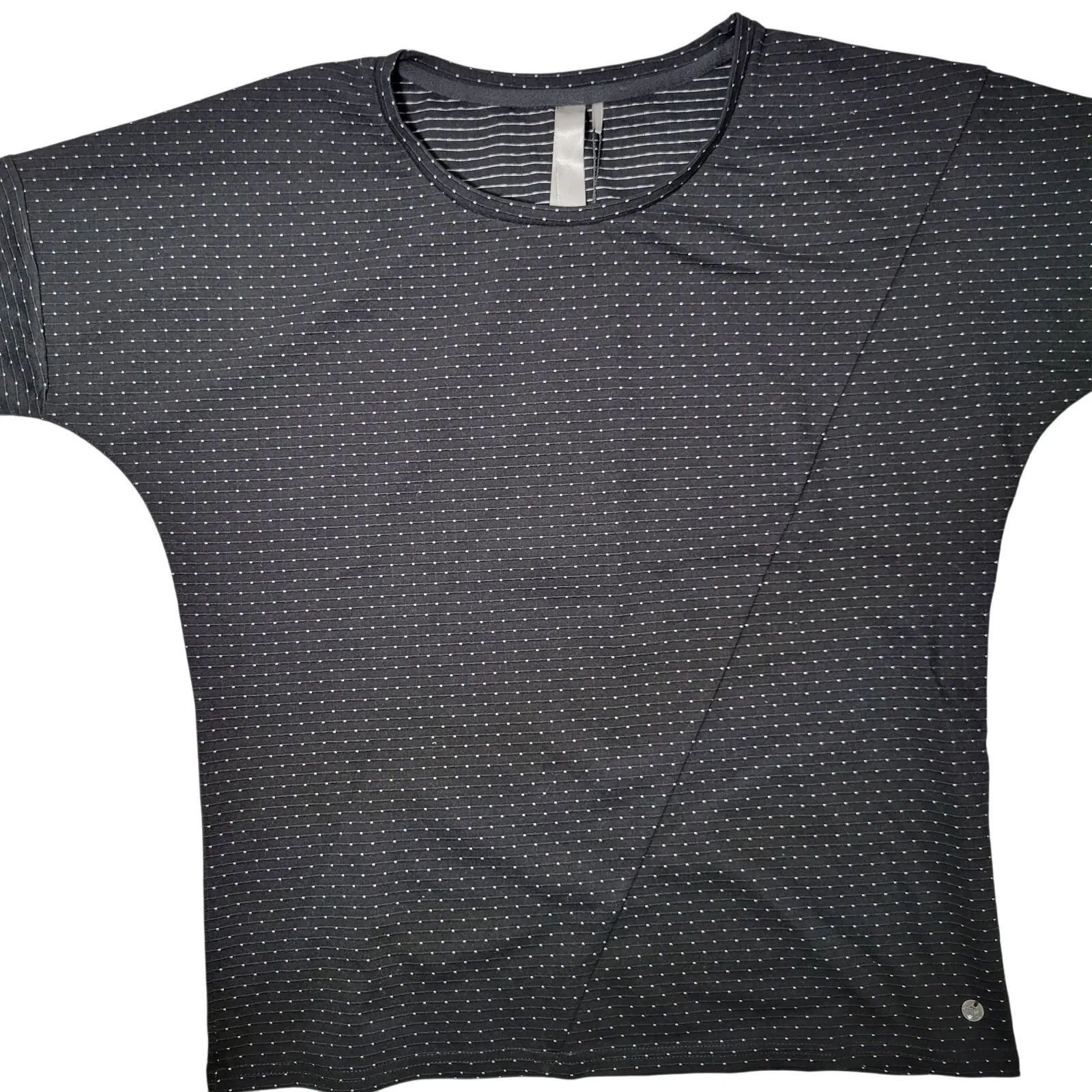 Poools Polka Dot 3/4 Sleeve Scoop Neck Top 38 NWT‎ Black - Image 6