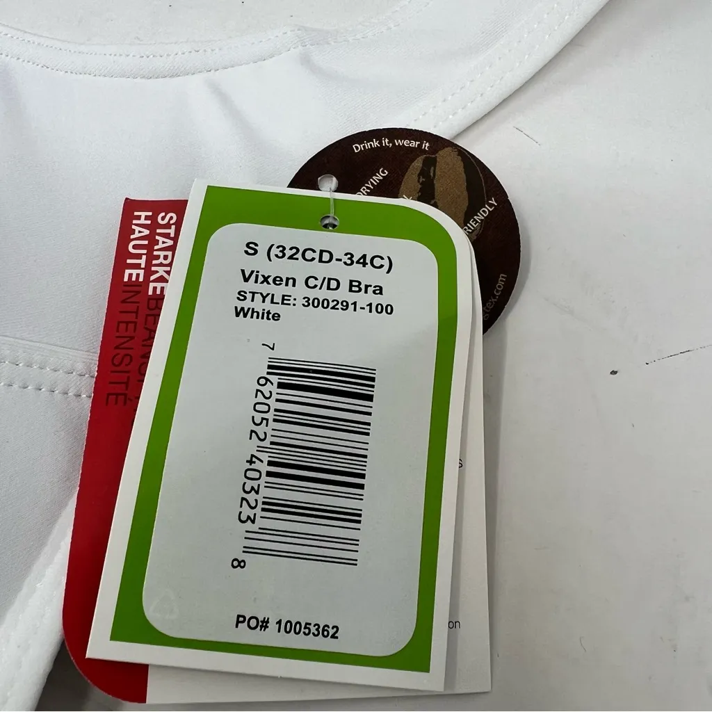 Moving Comfort Vixen High impact sports bra in white size S Small C/D cup NWT - Image 6