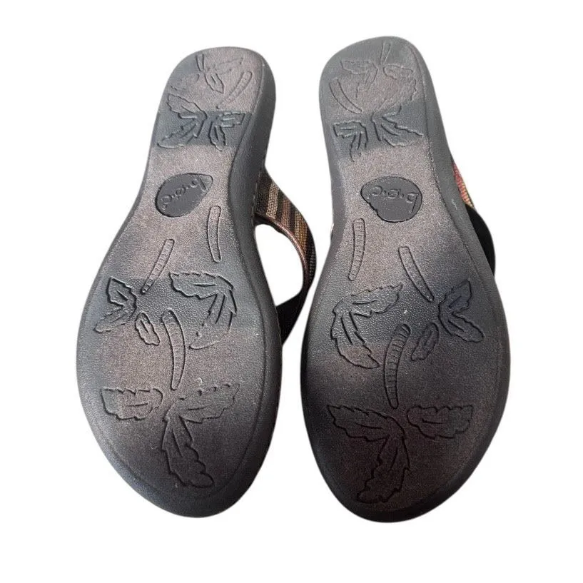 Born concept b.o.c Striped Wedge Flip Flops Size 9 - Image 4