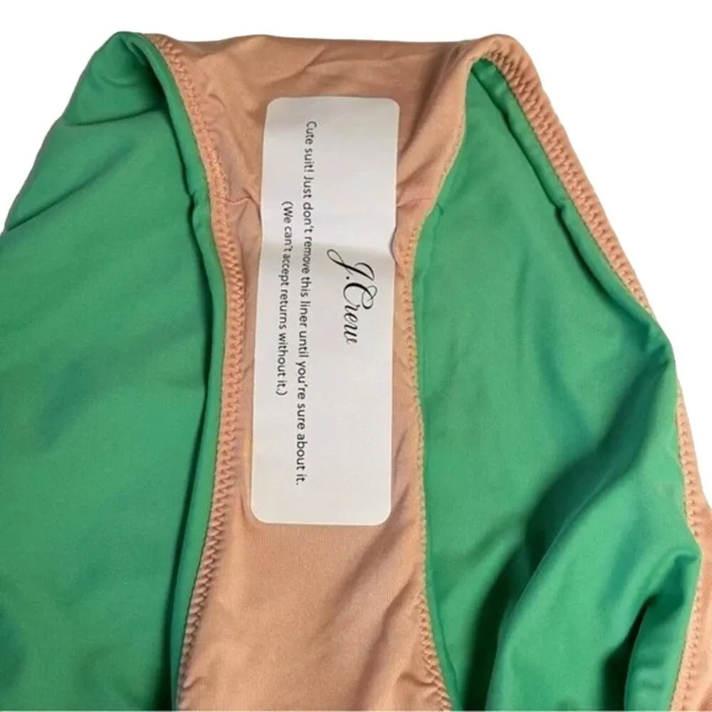 NWT J. Crew Classic High Rise Cheeky High Leg Cut Bikini Swim Bottom S Green - Image 9