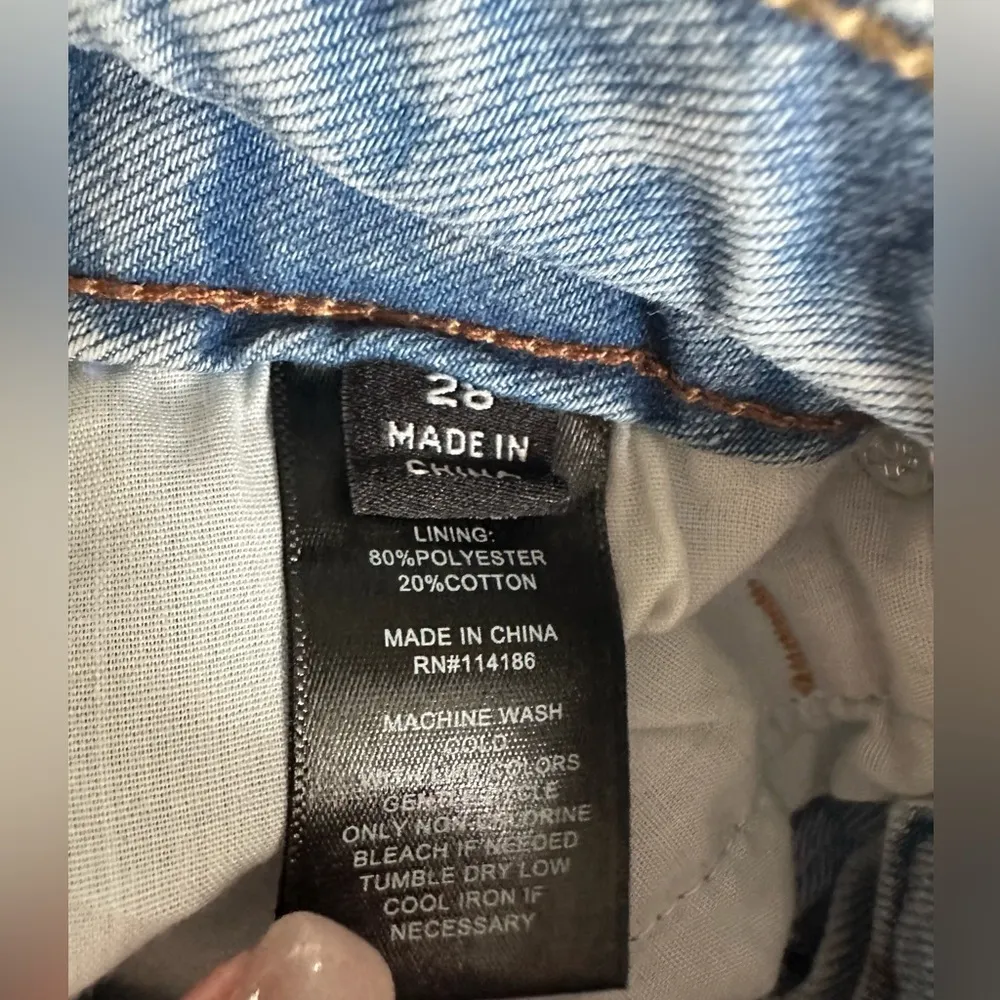 Frye Carly Crop Wide Leg Denim Jeans Women 28 Light wash Blue Highrise - Image 4