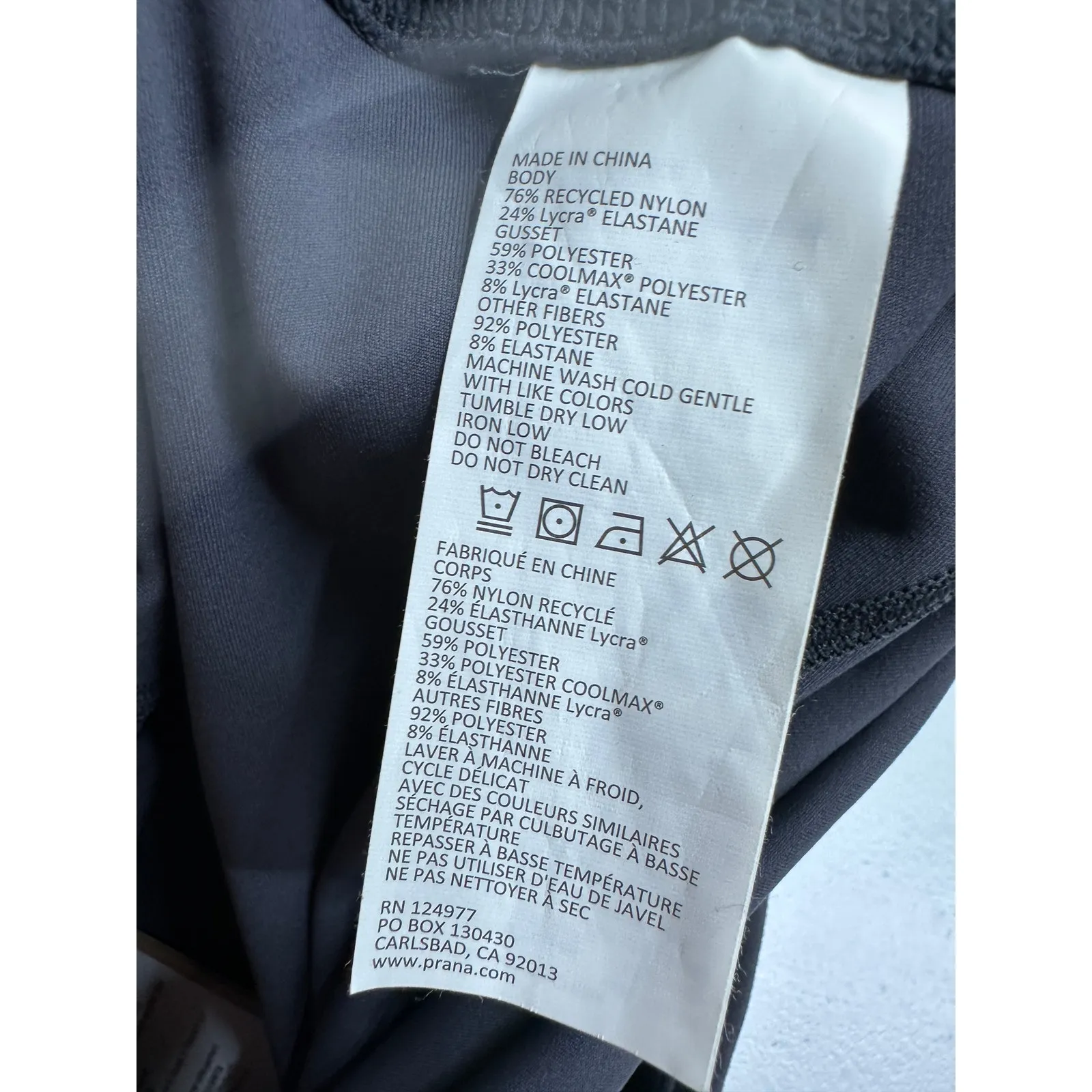 Prana Momento 7/8 Leggings Womens Size XL NWT Coal Gray Workout Gym Lounge - Image 8