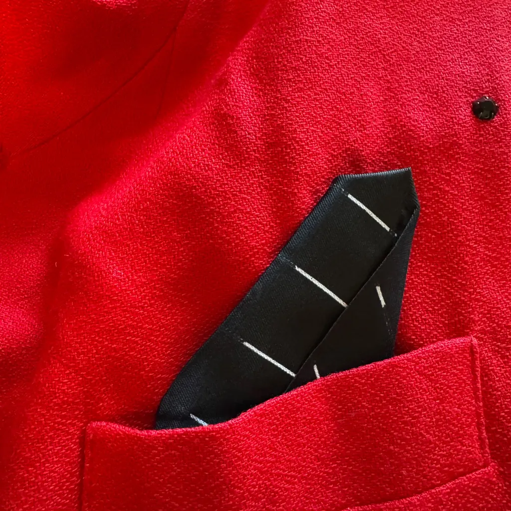 Vintage Red Rhinestone Blazer XS 80s Power Suit‎ Statement Jacket - Image 7