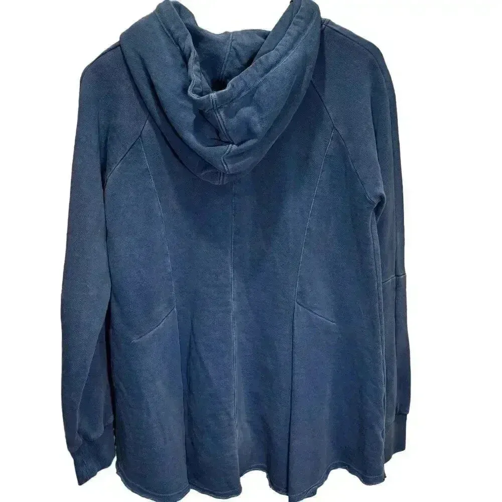 Anthropologie Pilcro Flynn Blue Hoodie Sweatshirt Women’s Long Sleeve Small - Image 2