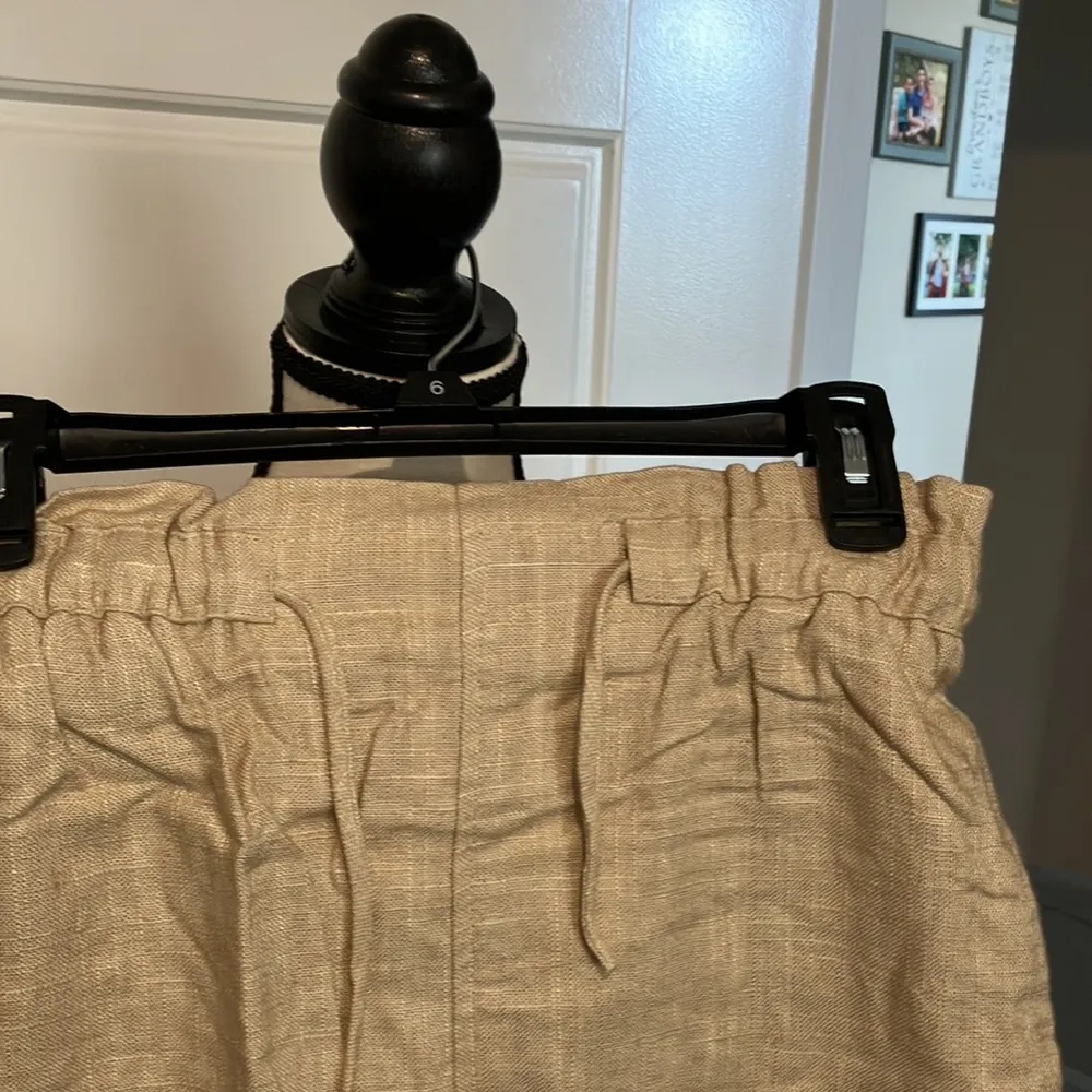 mo vint linen skirt NWT pocket Tan - Image 5