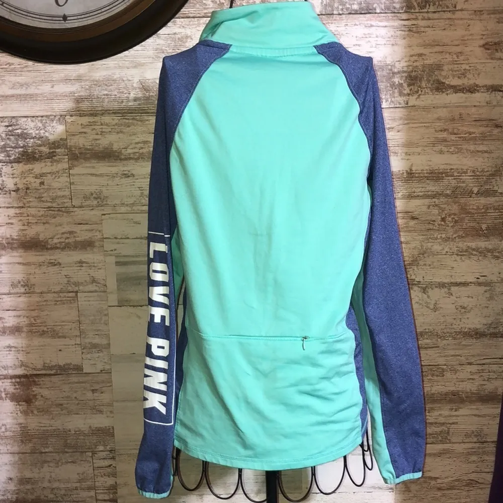 Victoria's Secret Pink Quarter Zip Pullover Sweatshirt Athletic Top Y2K 2000 sm‌ - Image 7