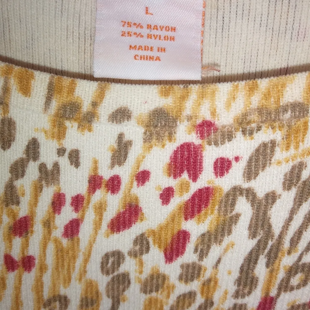 Hearts of Palm Orange Sweater Tank Shell Top L Size L - Image 3