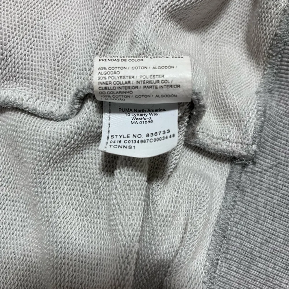 PUMA Zip Up Gray Cowl Neck Sweatshirt. Women’s Size L. Gently Used Condition - Image 6