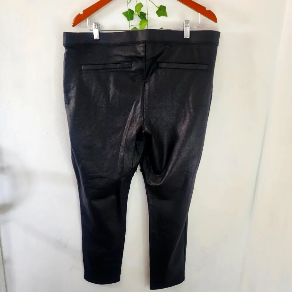 Knox Rose Faux Leather Stretch Pull On Pants - Image 4