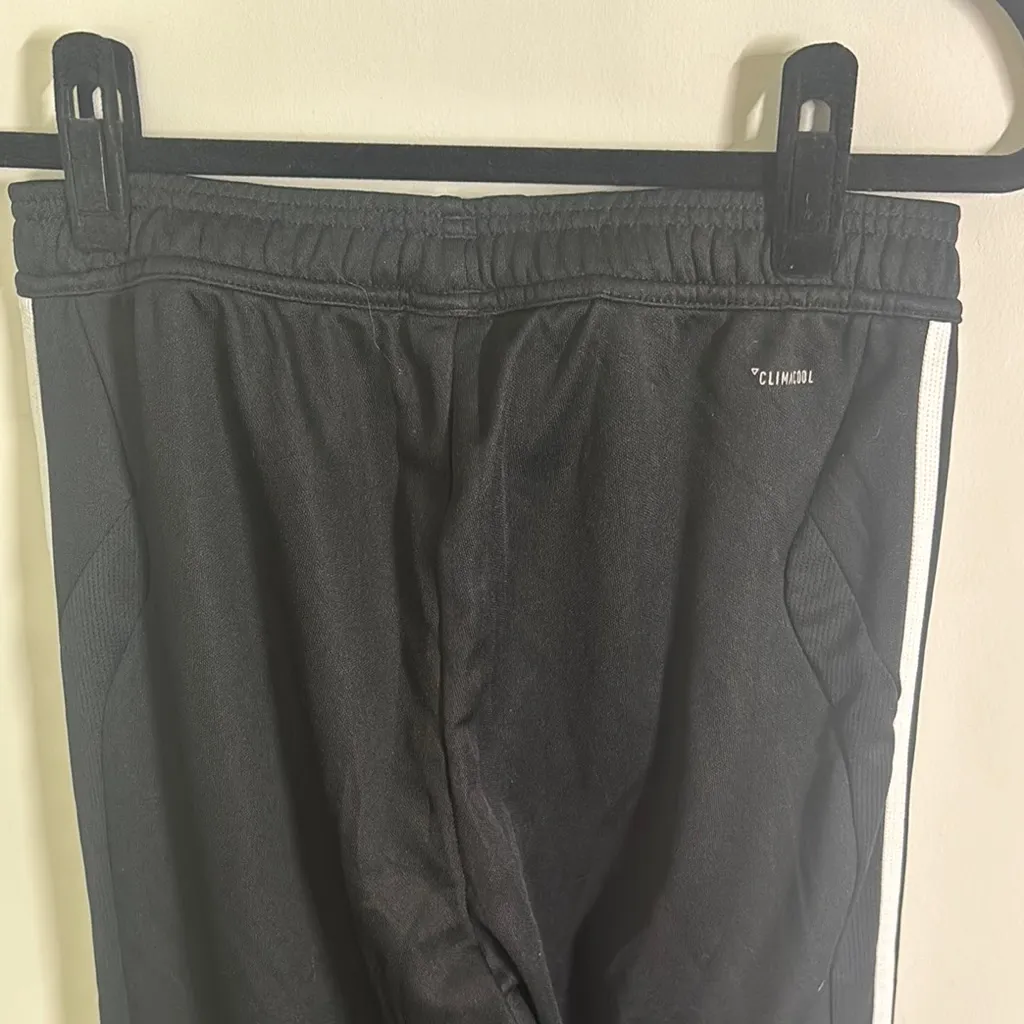 Adidas Black Sweatpants with Signature Stripes - Image 6