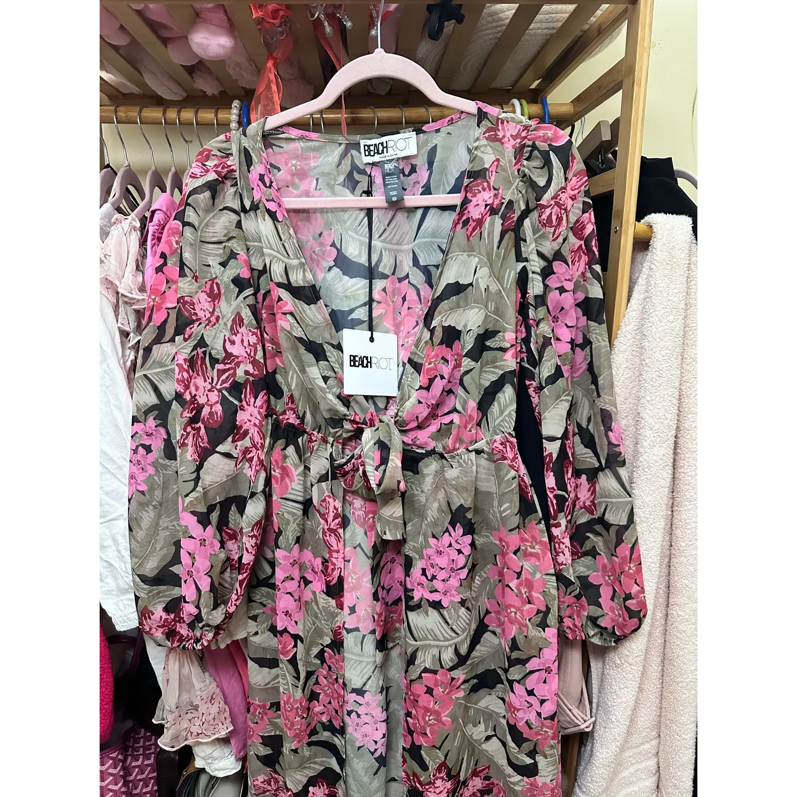 NWT Beach Riot Ryan‎ Dress in Fuchsia Orchid Size XS Swim Cover Up - Image 9