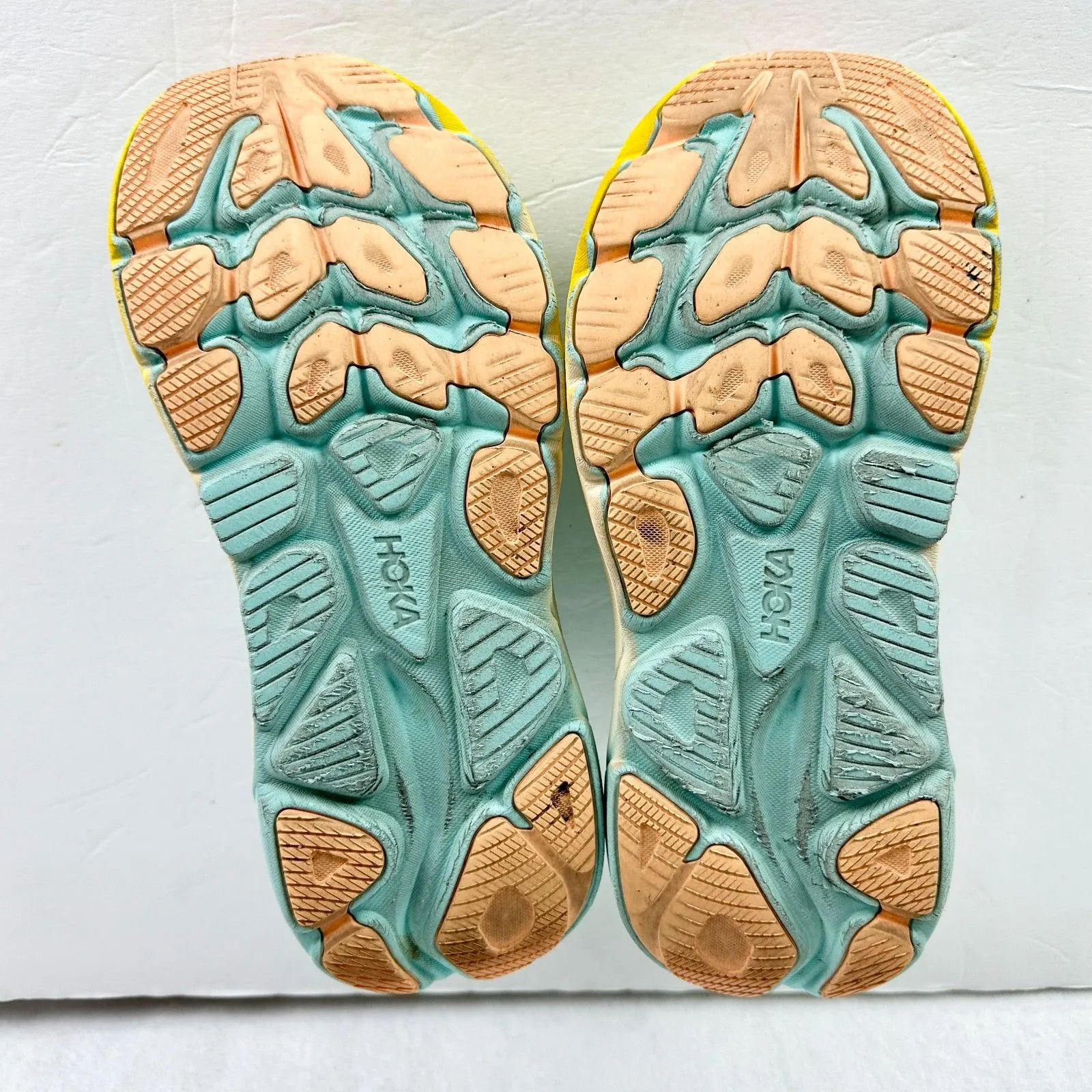 Hoka One One Womens Clifton 10 Running Shoes Size 8.5 Blue Spark White Athletic - Image 7