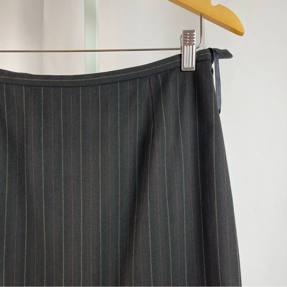 Valerie Stevens Size 6 Stripe Ruffle Pleat Retro Pencil Skirt Office Formal - Image 8