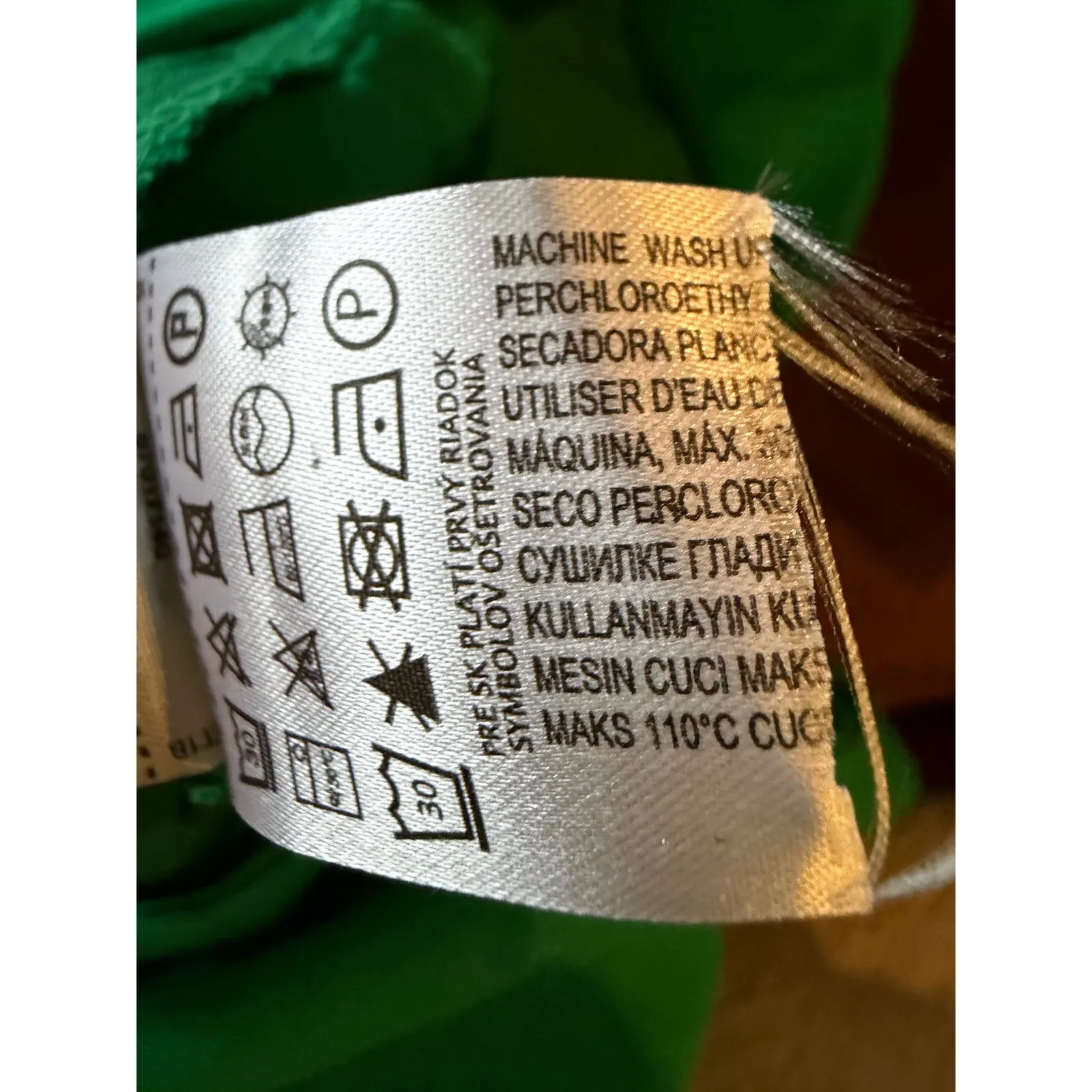 MNG Jumpsuit Women Small Green Linen Blend Collared Wide Leg Jumpsuit Utility - Image 14